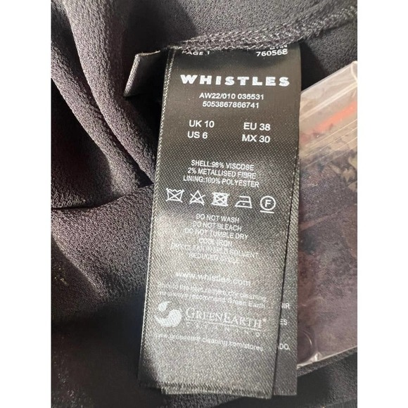 Whistles Metallic Dobby Top in Black and Gold - Picture 16 of 16